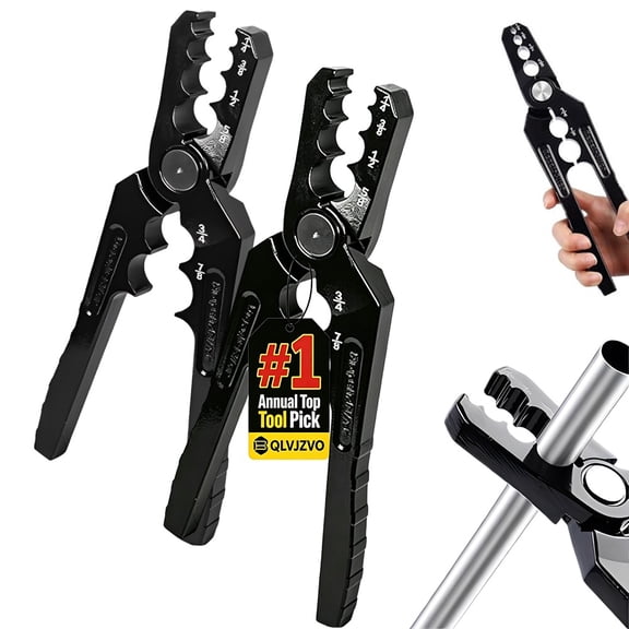 6-Hole Multi-size Copper Pipe Repair & Rounding Tool, Manual Copper Pipe Bender Tool Hvac/Flat Pipes Repair Pliers, For 1/4", 3/8", 1/2", 5/8", 3/4" 7/8" Steel Tubing Straightener