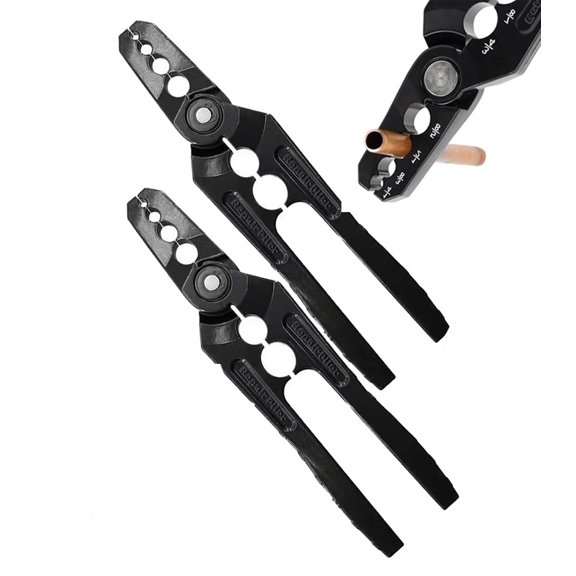 6-Hole Multi-size Copper Pipe Repair & Rounding Tool,Multifunctional Hvac Refrigeration Straightening Tool for 1/4" To 7/8" Od Acr Tubing(RL 2 PCS)