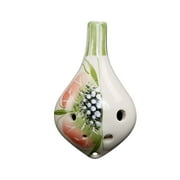 6 Hole Ocarina,Alto C,Glazed Ceramic,Beautiful Design,Gift Idea For Beginner Musician, Easy to Learn - style:Style 3;