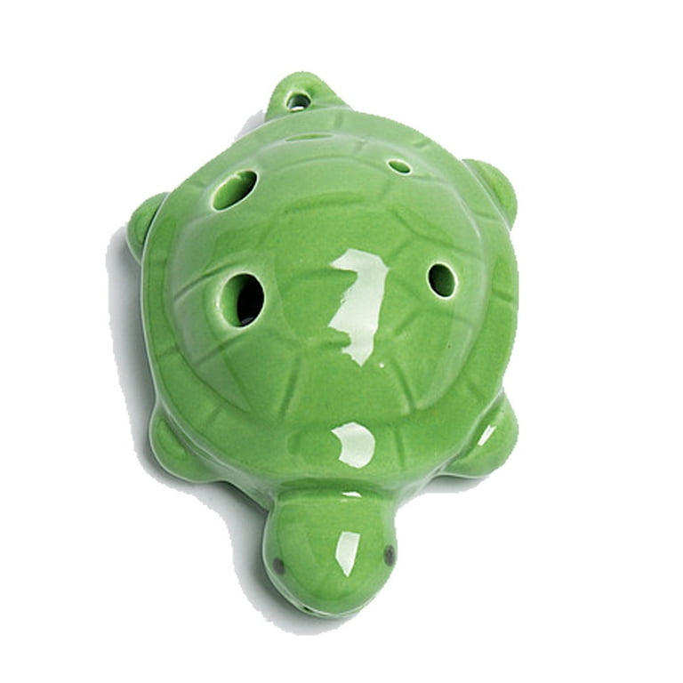 6 Hole Ocarina Turtle Shaped Ocarina Alto C Ceramic Ocarinas Instrument for Beginner Kids Children Pack Ceramic Ocarina Emerald G2297