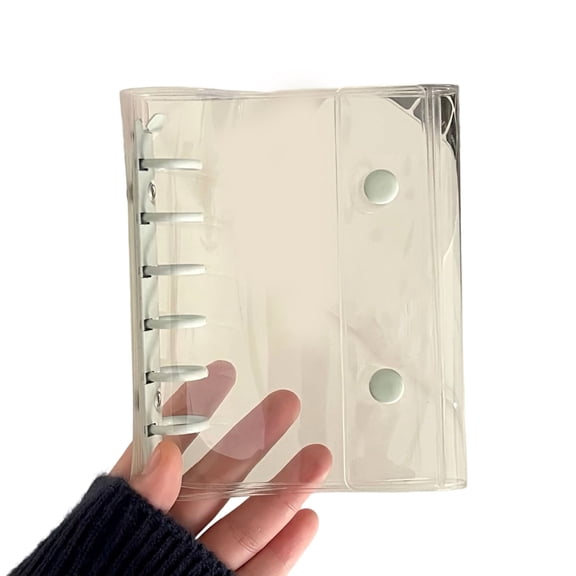 6 Hole Punched PVC Covers for Notebook Planner 6 Rings Binder Cover Water Resistant Card Organiser Covers