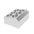 thumbnail image 1 of 6-Hole Stainless Steel Flatware Cylinder Holder Silverware Utensil Holder Organizer, Commercial Utensil Storage Caddy Drying Rack Countertop Silverware Organizer (15.16 * 11.89 * 7, 1 of 7