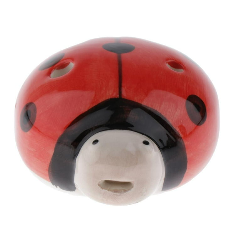 6 Holes Ceramic Ocarina Flute Ladybug Shape Flutes Kids Musical