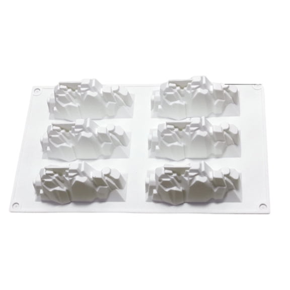 6 Holes Flexible Silicone Baking Molds Mountain Shape Chocolate Mold Silicone Texture for Handmade Mousse and Pastries