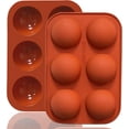 thumbnail image 1 of 6 Holes Medium Semi Sphere Silicone Molds,  Half Sphere Silicone Baking Molds for Making Chocolate, Cake, Jelly, Dome Mousse, 1 of 7