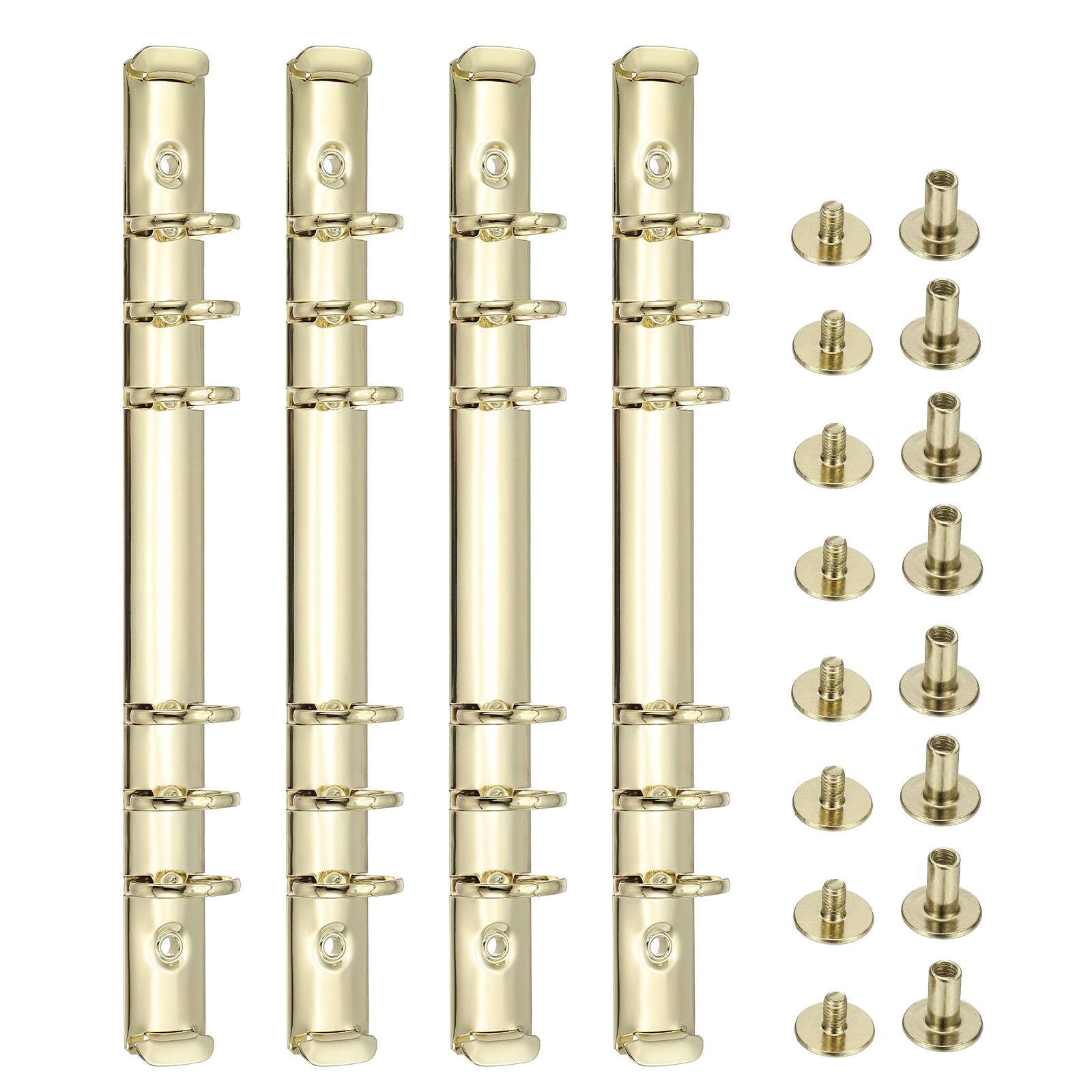 6 Holes Ring Binder, A5 Notebook 20mm Binder Mechanisms, Gold, 4 Set