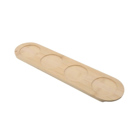 AOOOWER Elegant Tequila Presentation Tray Wooden 6 Holes Shot Glasses Display Stand