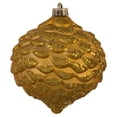 thumbnail image 1 of 6" Honey Gold Glitter Pine Cone 6/Bag, 1 of 7