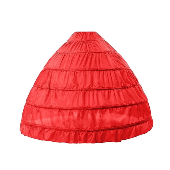 6 Hoops no Yarn Large Skirt Bride Bridal Wedding Dress Support Petticoat Women C