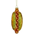 thumbnail image 1 of 6" Hot Dog with All the Fixings Glass Christmas Ornament, 1 of 6