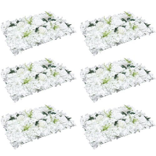 6*Hydrangea Rose Flower Wall Panel Wedding Party Backdrop Home Decor