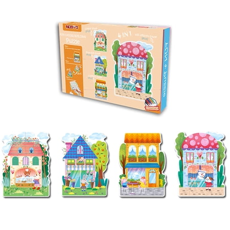 6 IN 1 Coloring Jigsaw Kids Puzzle with 10 Markers - Stores