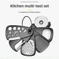 thumbnail image 1 of 6 IN 1 New Stackable Kitchen Gadgets 6 Pieces Melon Grater Herb Cutter Garlic Grinder Can Opener, 1 of 5