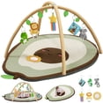 thumbnail image 1 of YISUFO 6-IN-1 Washable Baby Activity Play Mat, Unisex Baby Activity Gym Tummy Time Mat with 6 Detachable Toys Gift for Toddler Infant 0-6-12-18 Months, 1 of 8