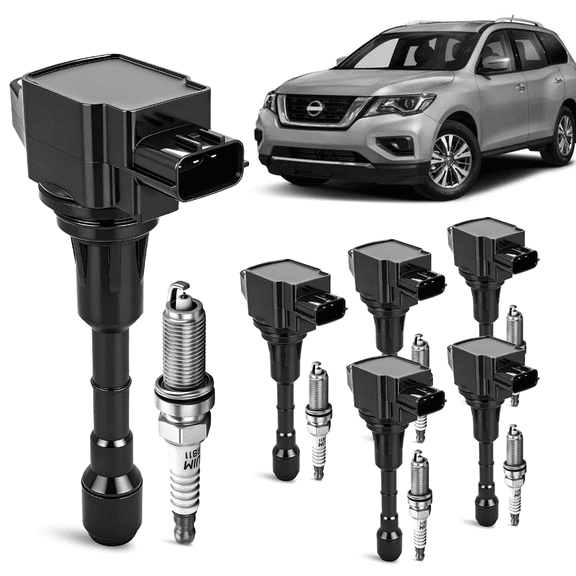 6 Ignition Coil and Iridium Spark Plugs Packs UF550 for 2013-2019 Nissan Pathfinder 3.5L V6