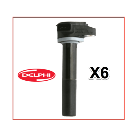 6 Ignition Coil on Plug Delphi Replace OEM # 12582000 for Acura Honda MPN #GN10168