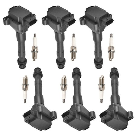 6 Ignition Coils and 6 Spark Plugs Compatible with 1997-2009 Porsche 911 Boxster 2.7L - 3.6L Replacement for UF544