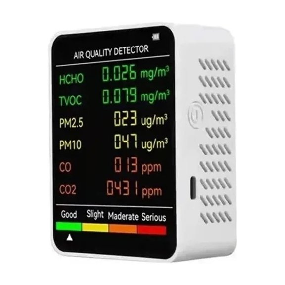6 In 1 Air Quality Monitor Multifunctional Air Detector Formaldehyde Detector