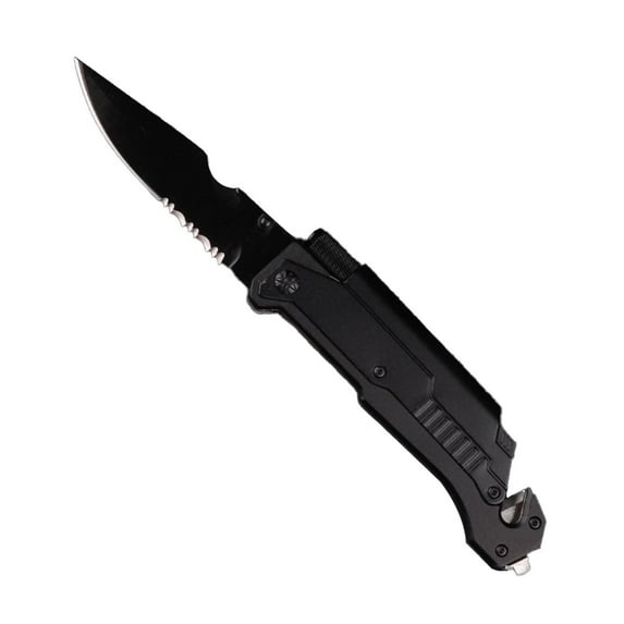 6-In-1 Emergency Survival Tool, Multi-Function Rescue Device With Led Light, Seat Belt Cutter & Glass Breaker - Compact Safety Gear For Outdoor & Emergency Use