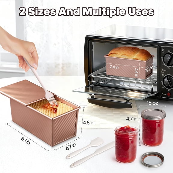 6 In 1 Homemade Bread Slicer Set with Box, Adjustable Stainless Steel Guide & Crumb Tray for Perfect Loaf Slicing