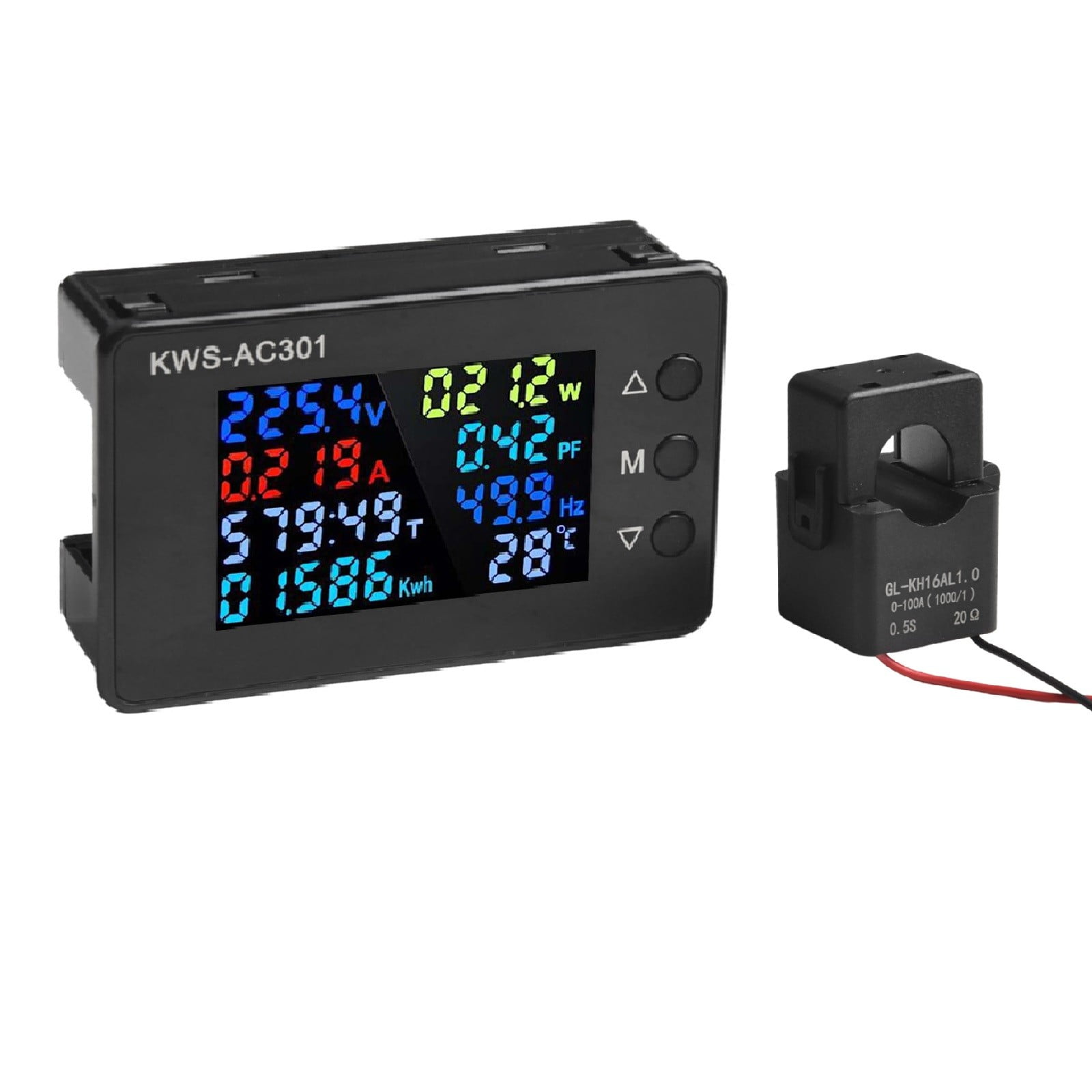 6-In-1 Multimeter Digital Voltmeter Ammeter 0-100A Electricity Meter Watt Meter