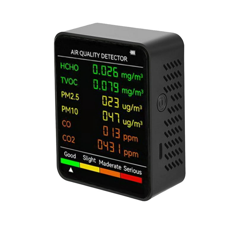 Detector de medidor de CO2 portátil medidor de calidad del aire detector de  gas TVOC medidor analizador de gas temperatura humedad dispositivo de
