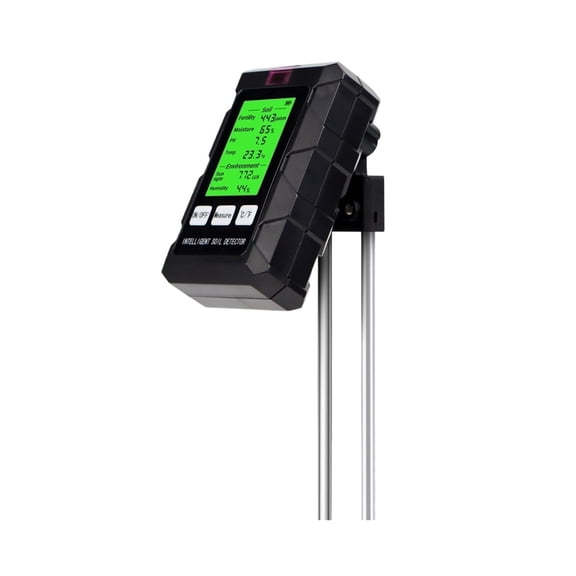 6 In 1 Soil Tester PH Temperature Humidity Meter Nutrient Moisture Fertility Meter Sunlight Air Moisture Detector For Gardening