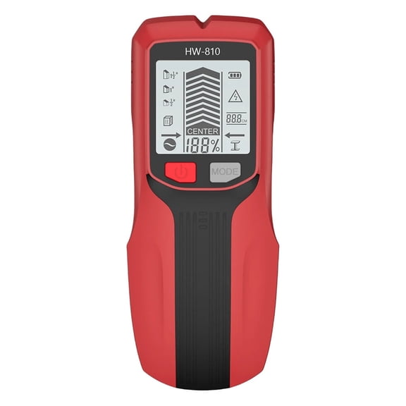 6 In 1 Stud Finder Wall Scanner Stud Finder Tool Stud Finder For AC Wire Metal Studs Wood ,Easy to Operate - RED_1