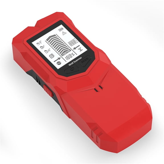 6 In 1 Wall Detector Finders Handheld Metal Detector Multifunctional Metal Wood Stud AC Wire Scanner ,Easy to Operate - RED_1