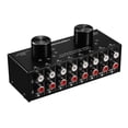 thumbnail image 1 of 6-In-2-Out Audio Switcher Two-Way Audio Signal Selector Box Splitter Distributor with RCA Inputs & Outputs, 1 of 8