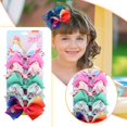 thumbnail image 1 of 6 In A Clip Girls Hair Bow Rainbow Hair Accessory Durable Ribbon Bow Clip for Playful Styles, 1 of 4