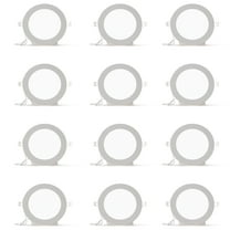 INFIBRITE 6 in Slim Recessed LED Downlight with Night Light 5CCT Selectable White New Construction 12 Watt 1050LM Triac Dimmable 12 Pack