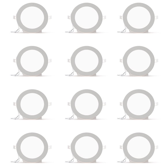 INFIBRITE 6 in Slim Recessed LED Downlight with Night Light 5CCT Selectable White New Construction 12 Watt 1050LM Triac Dimmable 12 Pack