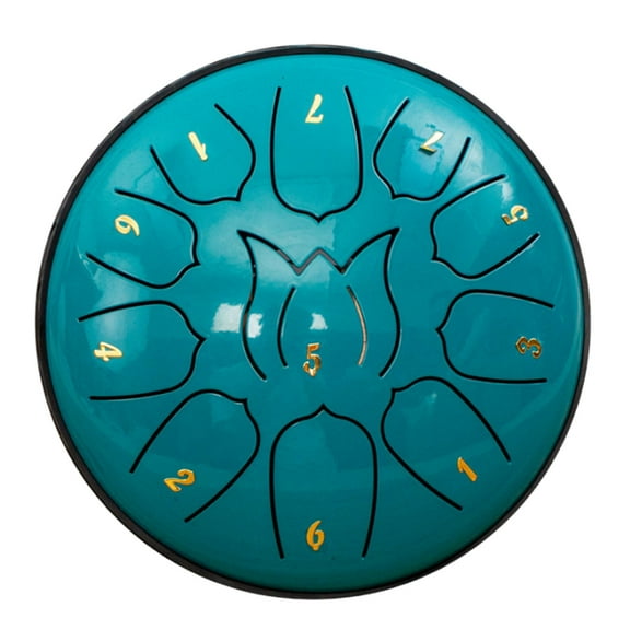 6-Inch 11-Tone Children's Hand Drum for Stress Relief, Carbon Steel Material, Portable Design for Music Therapy, Includes One Drum