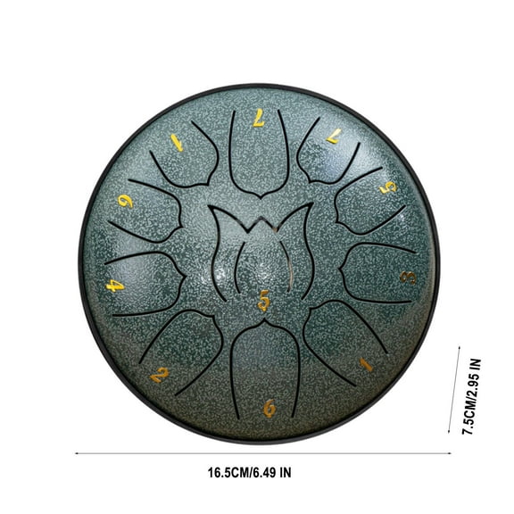6 Inch 11 Tone Hand Drum Instrument Steel Tongue Drum Musical Tool For Relaxation Stress Relief And Mindfulness Practice Sessions