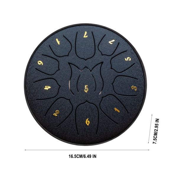 6 Inch 11 Tone Hand Drum Instrument Steel Tongue Drum Musical Tool For Relaxation Stress Relief And Mindfulness Practice Sessions