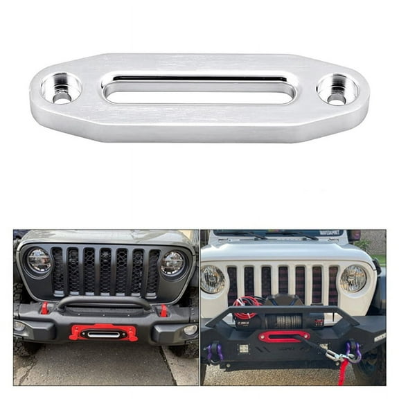 6 Inch 12000 Winch Rope Guide Hawse Aluminum Fairlead Road 4WD Rope Silver Rope Guide Wire Guide Silver