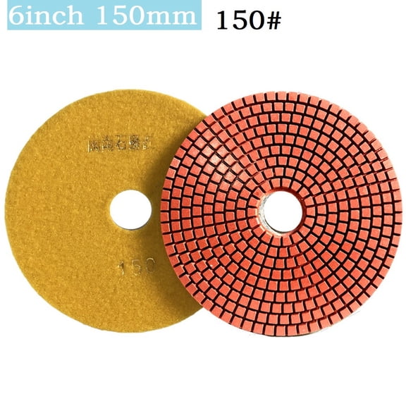 6 Inch 150Mm Dry/Wet Diamond Polishing Pads Flexible Grinding Discs For Granite Stone Concrete Marble Polishing Grinding Discs 150#