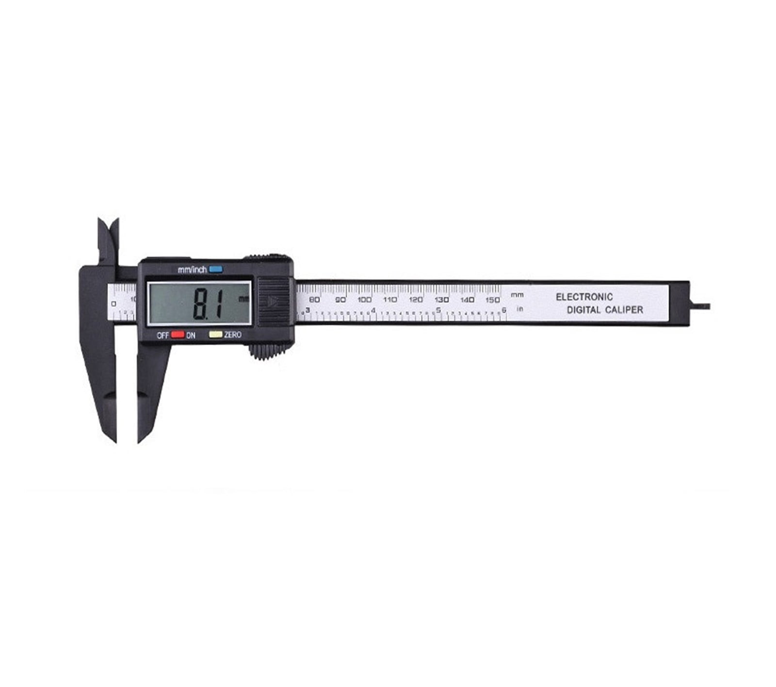 6 Inch 150mm Digital Vernier Caliper Plastic Carbon Fiber Micrometer Measuring Tool Depth Ruler Messschieber Paquimetro ,Precision Measuring