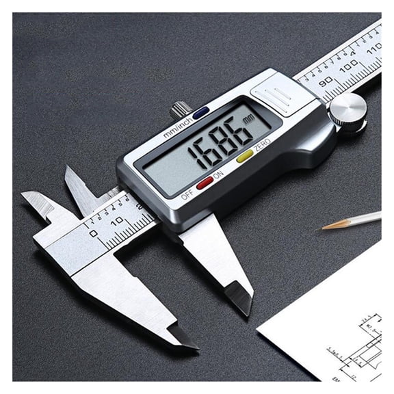 6-Inch 150mm digital calipers Stainless Steel Electronic Digital Vernier Caliper Metal Micrometer Measuring tool ,Easy to Operate
