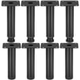 thumbnail image 1 of 6 Inch /15cm Metal Furniture Legs, Btowin VCF 8Pcs Black Adjustable Furniture Support Feet(Max Adjustable Height 15mm), DIY Replacement Dresser Legs for Cabinet Table Sofa Couch Desk Kitchen Cupboard, 1 of 7