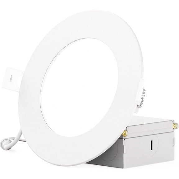 Infibrite 6” LED Light Fixture, Dimmable Thin Recessed Flush Mount Ceiling Light, 3CCT, 6 Pack