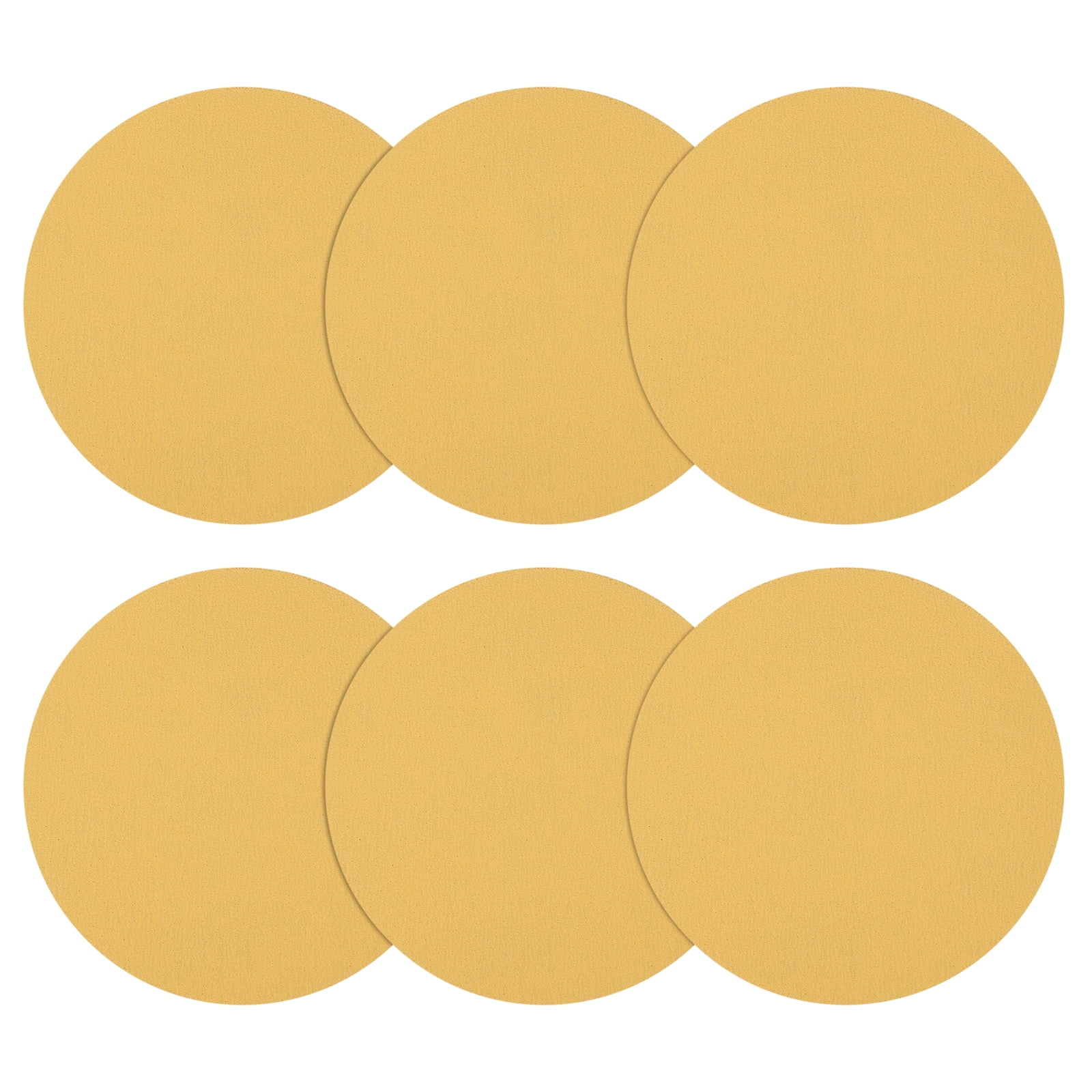 6 Inch 40/60/80/100/120/180/240/320/400/600 Grit Hook and Loop Sanding Disc - 50 Pcs - Great for Wood Metal Stone Walls - Aluminum Oxide Random Orbital Sander Pads, Yellow