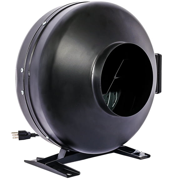 6-Inch 412 CFM Inline Duct Fan: Air Circulation Vent Blower for Hydroponics, Basements, and Kitchens,