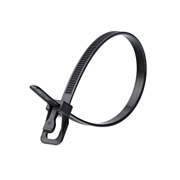 6 Inch 50 Lbs UV Stabilized Releasable/Reusable Cable Tie - 20 Pack