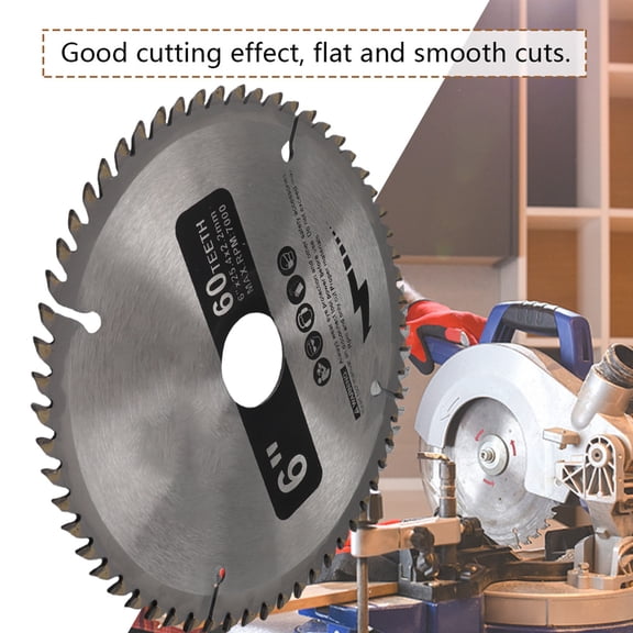 6 Inch 60 Teeth Carbide Circular Saw Blade 148mm Cutting Disc for Efficient Fine Woodworking and Nonferrous Metal Precise Straight Cutting Silver Heavy Duty Structural Alloy Saw Blades 1 Pack