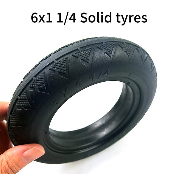 6 Inch 6x1 1/4 Solid Tire For Folding Bicycle Electric Scooter Mini Electric Car Durable Rubber Ebike E Scooter Accessories Part