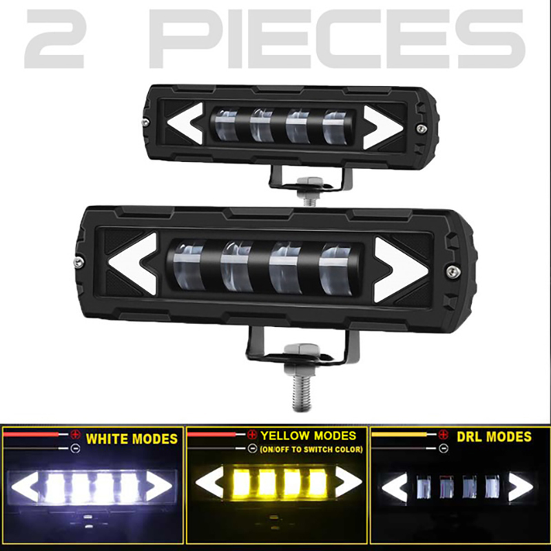 6 Inch 7D 6D LED Light Bar offroad Driving Running Light work lamp fog