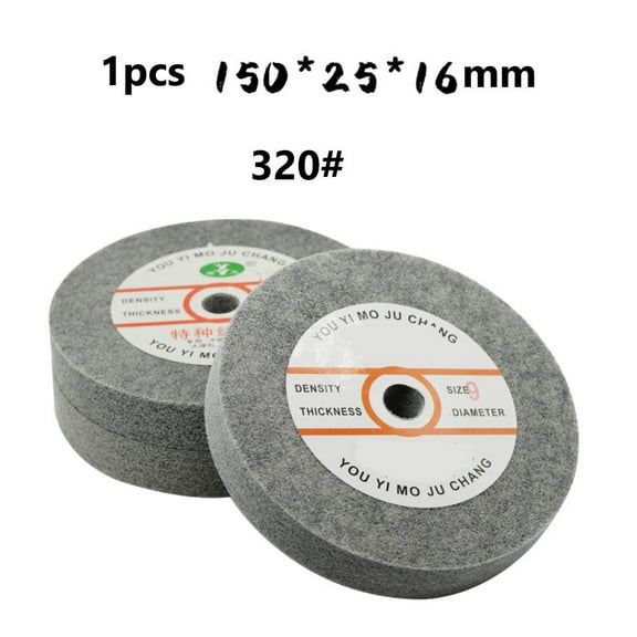 6 Inch 7P Nylon Fiber Polishing Wheel For Metal Rotary Grinding Stone Abarsive Stone Mounted Grinding Wheel For Bench Grinder