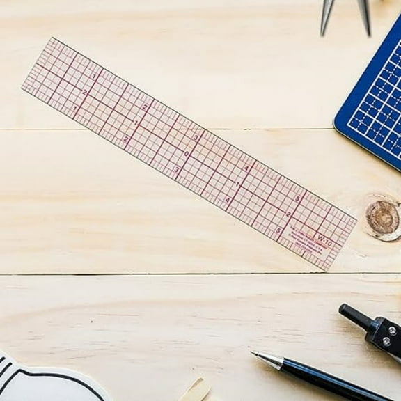 6-Inch 8ths Graph Ruler, Transparent, 1 x 6 in